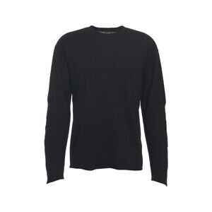 Transit Classic Black Knit Sweater With Raw Edge Details - NWT